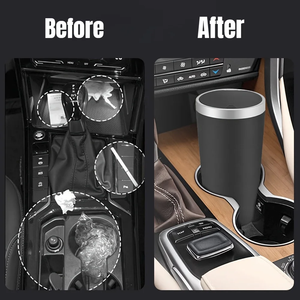 Waterproof Car Trash Can With Lid - Tempat Sampah Mobil Mini Anti Bocor