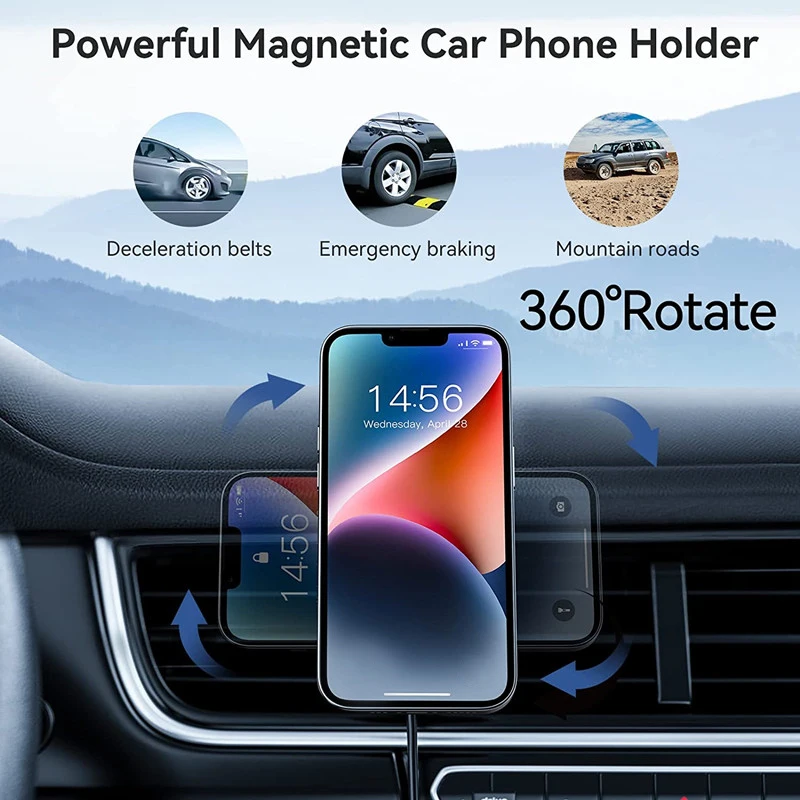 Pengisi Daya Nirkabel Magnetik - Wireless Car Charger Mount Fast Charging ulasan dan harga