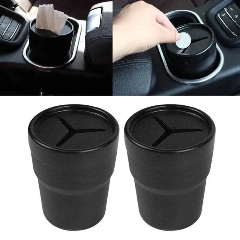 2 Buah Tempat Sampah Mobil den - Waterproof Car Trash Can With Lid ulasan dan harga