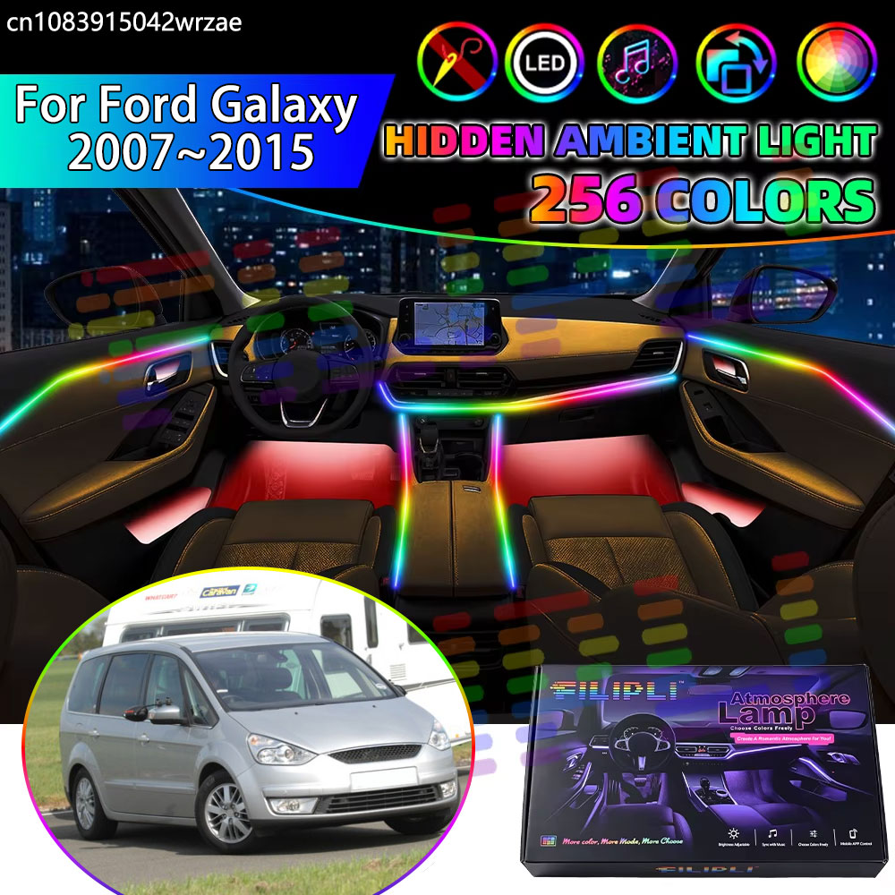 Untuk Ford Galaxy 2007~2015 MK - Led Ambient Interior Car Lights App Control ulasan dan harga