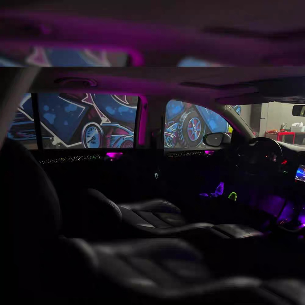 Upgrade Lampu Interior Mobil L - Led Ambient Interior Car Lights App Control ulasan dan harga