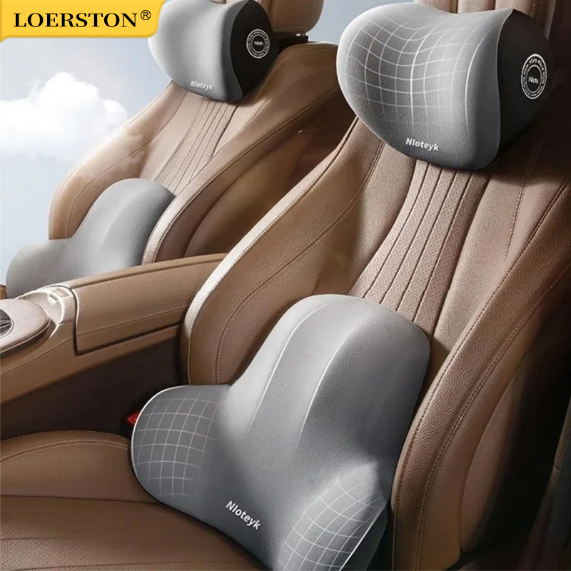 Bantalan jok mobil busa memori - Memory Foam Car Neck Pillow Lumbar Support ulasan dan harga