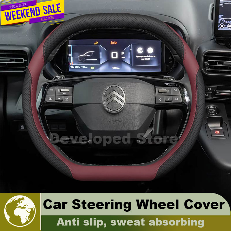 Penutup Roda Kemudi Mobil Kuli - Car Steering Wheel Cover Anti Slip Breathable ulasan dan harga