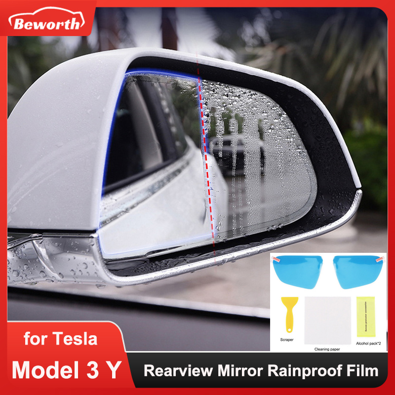 Kaca spion, 2 buah Film tahan  - Anti Glare Car Rearview Mirror Film ulasan dan harga